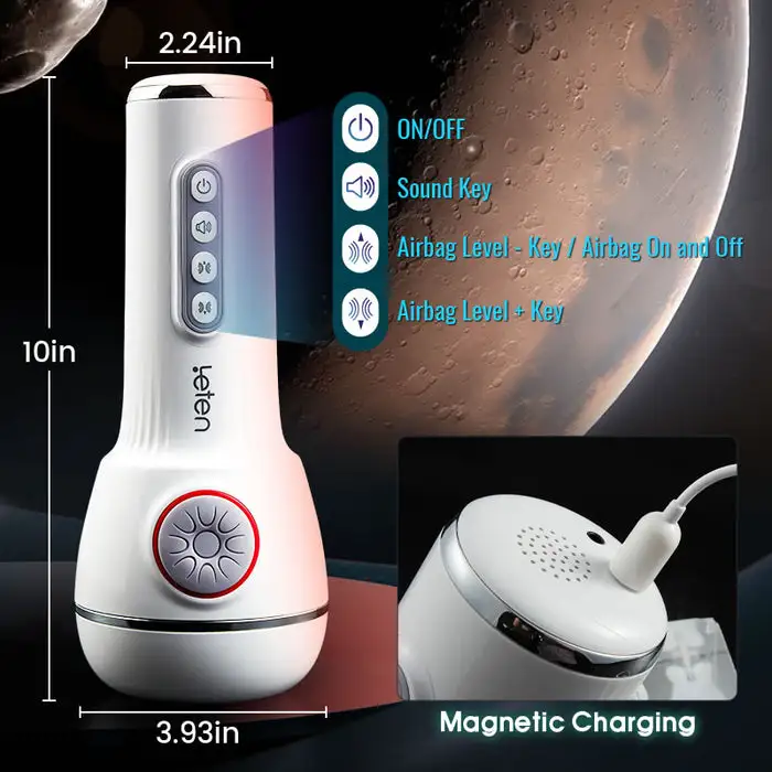 10 Squeezing Sucking Vibrating Sensations Free Lube Male Sex Toy