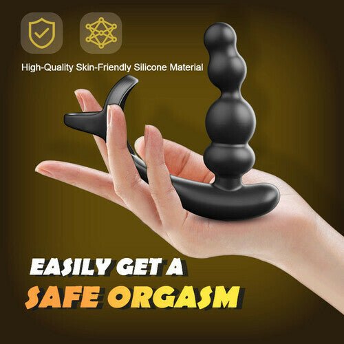 Buyging™ 360° Rotating 10 Vibration Patterns Prostate Massager with Cock Ring