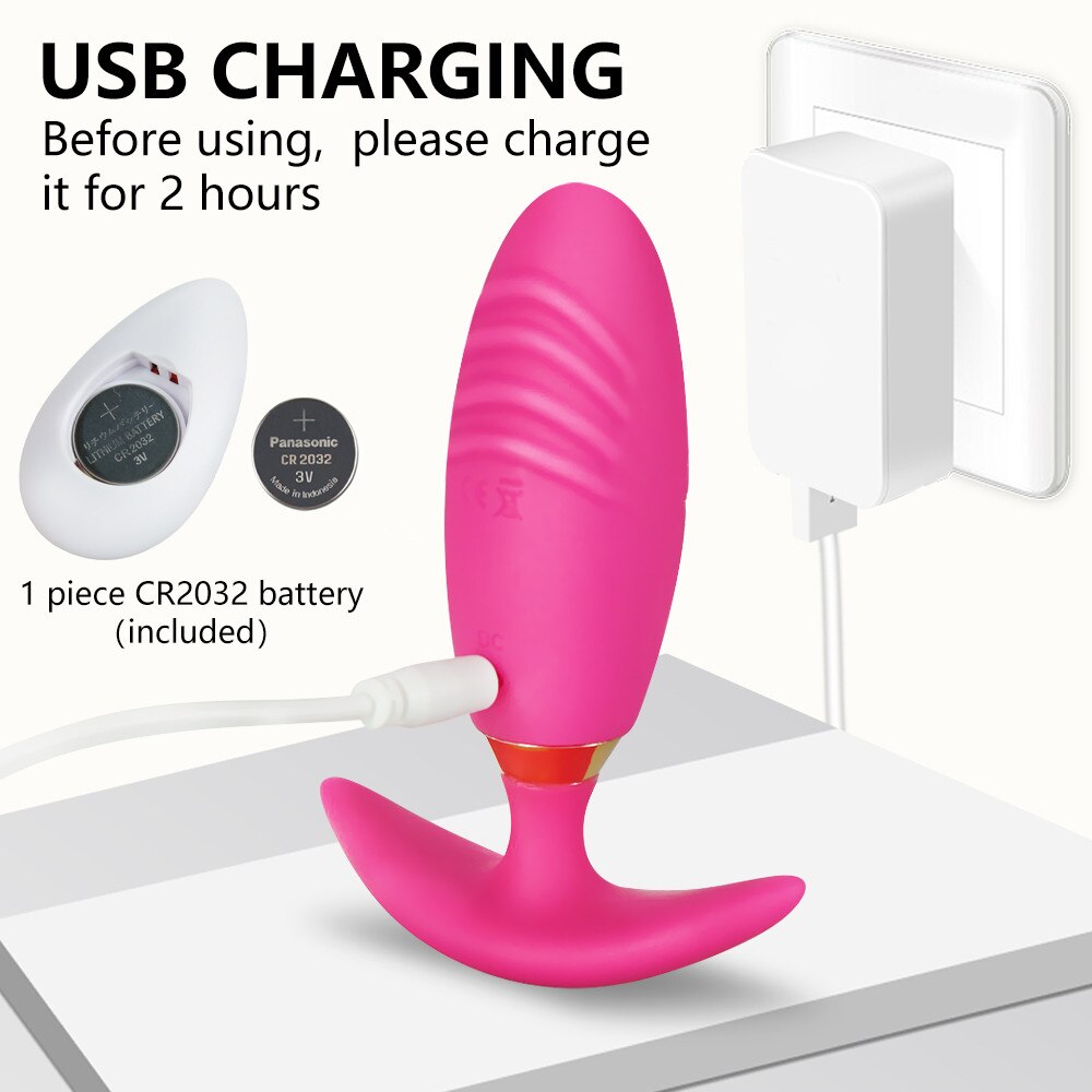 Wireless Soft Silicone Anal Butt Plug Prostate Massager
