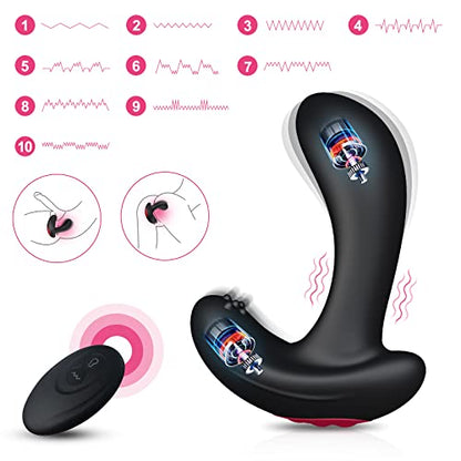 Buyging™ Couple Sex toy Remote Control 10 Vibrating Inflatable Anal Vibrator