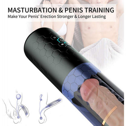 Sexoralab10 Thrusting Spinning Suction  Male Masturbator Cup