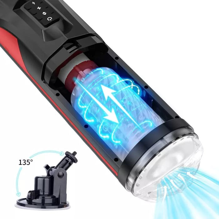Faraday-Automatic male masturbator, 360° rotating cup with 7 intense pulsations and 7 rotating patterns