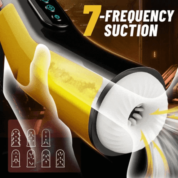 7 Sucking 7 Vibrating Heating Male Masturbator