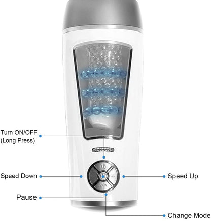 Sexoralab 10 Thrusting 10 Speeds Massage Rings Male Masturbator Cup
