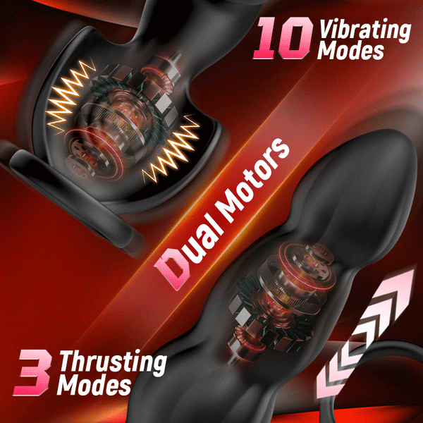 Buyging™ 3 Thrusting 10 Vibrating Prostate Massager to Feel Swollen and Full