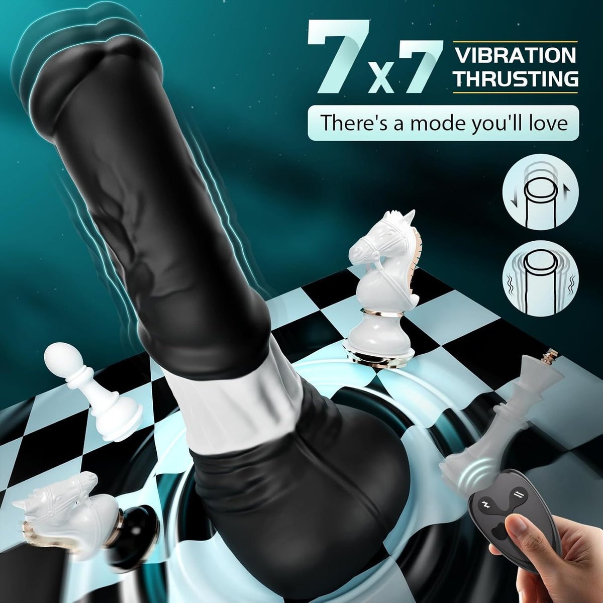 Buyging™ App & Remote Control Monster Big Dildo with 7 Thrusting & 7 Vibrating Modes 11.8Inch