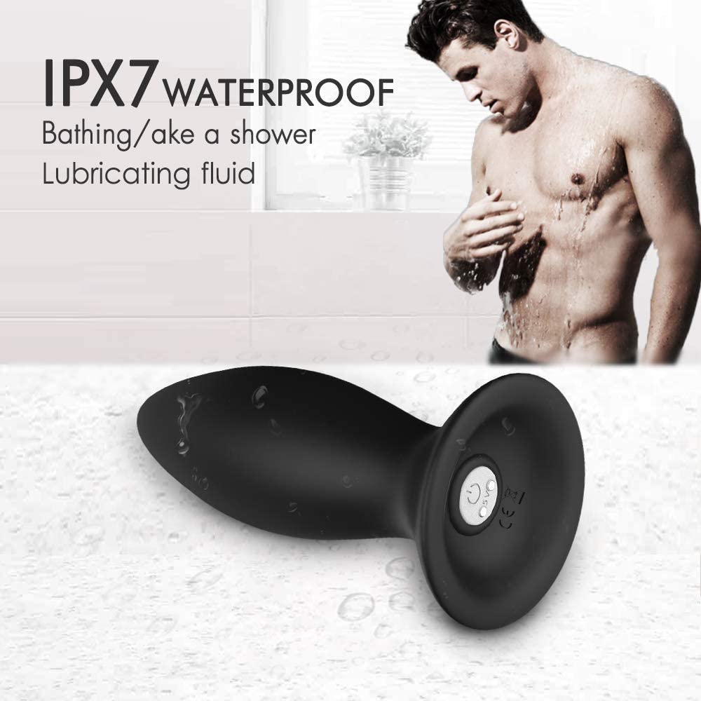 3Pcs 9 Vibrations Suction Cup Butt Plug Set