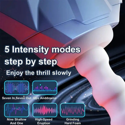 Sexoralab™ SVAKOM Dual Opening 5 Thrusting Sucking Male Stroker