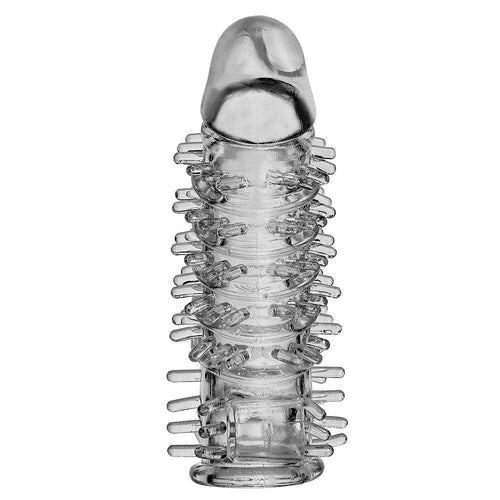 5.5 Transparent thicken lengthen vibrating penis sleeve
