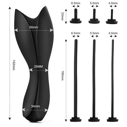 Urethral Sounds Dilator with 6 PCs Separable Plug & 10 Vibrating Modes