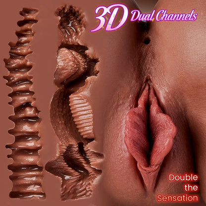 Deluxe Edition - AVA 5 Suction 10 Vibration Automatic Heating Waterproof Realistic Butt TPE Masturbator 12.79 lbs