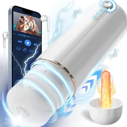 6 in 1 Automatic Male Masturbators Toys with CVT Thrusting Vibrating Stroker Cup